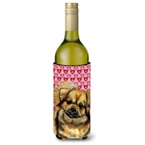 Tibetan Spaniel Hearts Love Valentines Day Wine Bottle Hugger