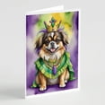 thumbnail image 1 of Tibetan Spaniel King of Mardi Gras Greeting Cards Pack of 8 7 in x 5 in, 1 of 3