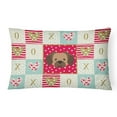 thumbnail image 1 of Tibetan Spaniel Love Canvas Fabric Decorative Pillow, 1 of 3