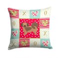 thumbnail image 1 of Tibetan Spaniel Love Fabric Decorative Pillow Red, 1 of 4