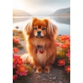 thumbnail image 1 of Tibetan Spaniel Red -  Best of Breed DCR Spring Garden Flag, 1 of 1