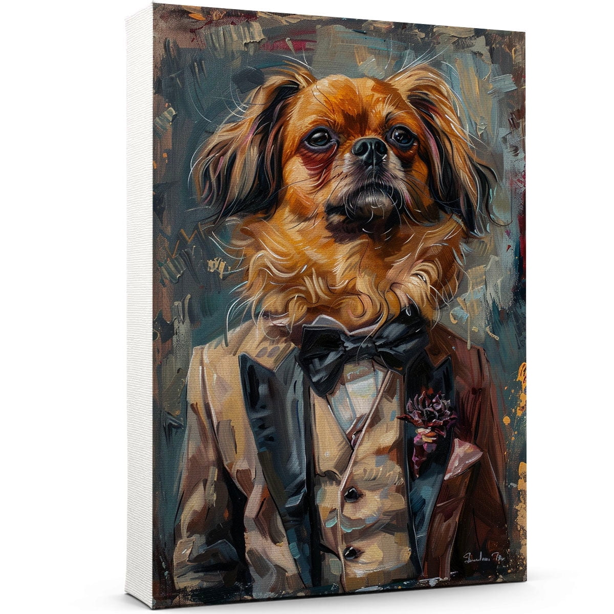 Tibetan Spaniel Wall Art Abstract Dog Posters - Tibetan Spaniel Dog ...