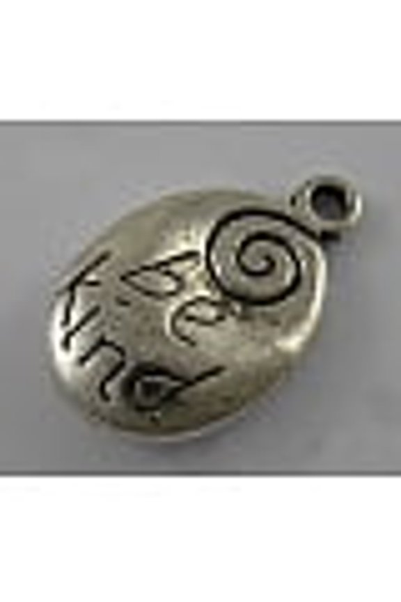Tibetan Style Alloy Oval Carved Word Be Kind Message Pendants Silver Lead Free & Cadmium Free 20x13x5mm Hole: 2mm