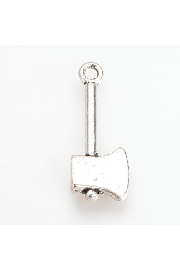 Tibetan Style Alloy Pendants Axe Cadmium Free & Lead Free Antique Silver 25x10x3.5mm Hole: 2mm
