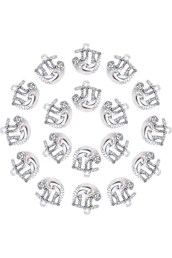 Tibetan Style Alloy Pendants Cadmium Free & Lead Free Koala Antique Silver 20.5x19x4.5mm Hole: 1.5mm about 50pcs/box