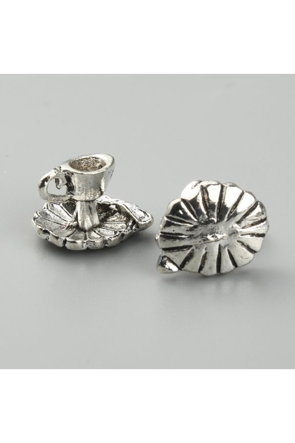 Tibetan Style Cups Theme Alloy Charms Cup Pattern 10x14x11mm Hole: 1.4mm