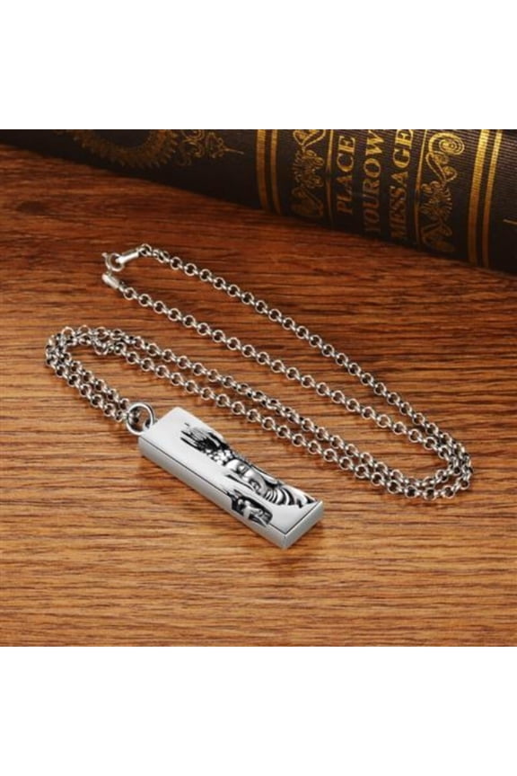 Tibetan Style Natal Buddha Pendant Amulet Necklace Body Protection Spiritual Charm Buddhist Pendant for Men and Women