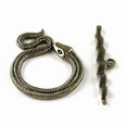thumbnail image 1 of Tibetan Style Snake Toggle Clasps Cadmium Free Nickel Free Lead Free Bronze Snake: 46x36x3mm Hole: 4mm Bar: 51x10x3mm Hole: 3mm, 1 of 2