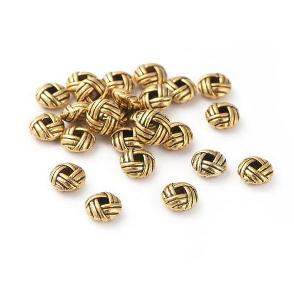 Tibetan Style Spacer Beads Lead Free & Cadmium Free Donut Antique Golden Color Size: about 6mm in diameter 3.2mm thick hole: 1.5mm