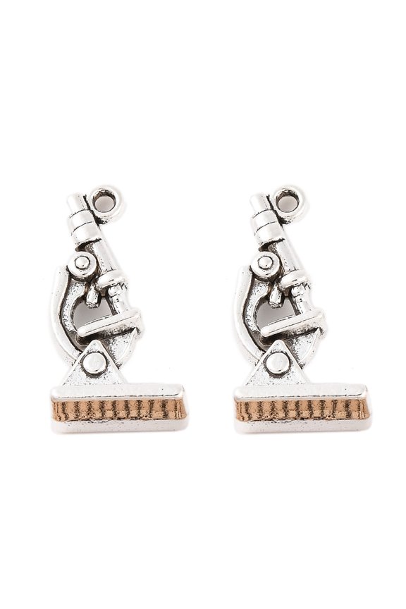 Tibetan Style Zinc Alloy Pendants Lead Free & Cadmium Free Microscope Antique Silver 20.8x11.4x8mm Hole: 1.5mm about 208pcs/500g