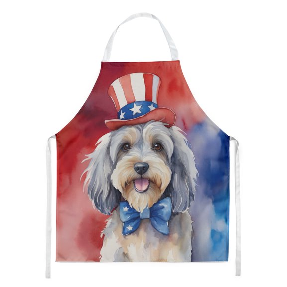 Tibetan Terrier Patriotic American Apron 27 in x 30 in