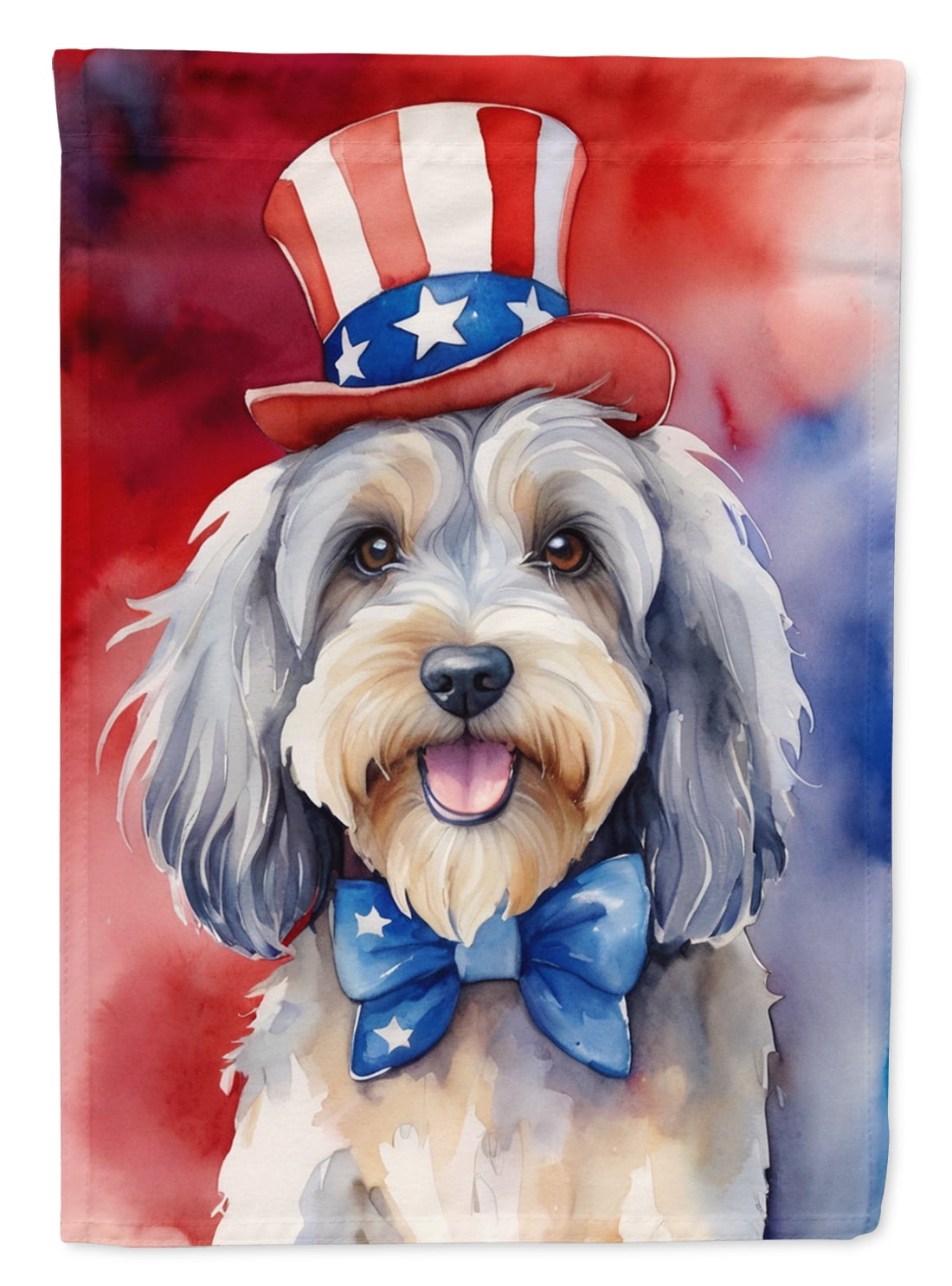 Tibetan Terrier Patriotic Garden Flag 11.25 in x 15.5 in