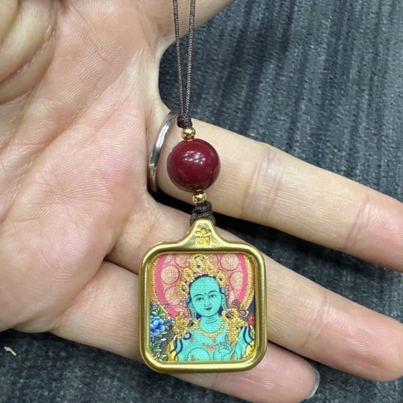 Tibetan Thangka Zaki Wealth Deity Ram Art Handmade Religious Amulet Collectible Artifact