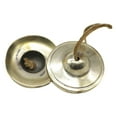 thumbnail image 1 of Tibetan Tingsha Cymbals - 6.5 Cm - Lucky Symbols Embossed，Percussion Instrument -C, 1 of 5