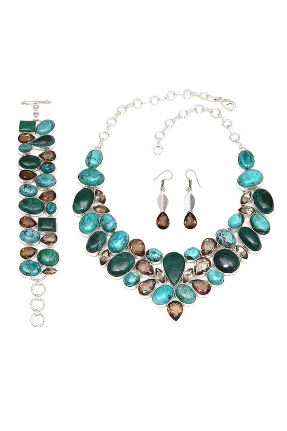 Tibetan Turquoise Malachite Jewelry Necklace &Set 18-20''