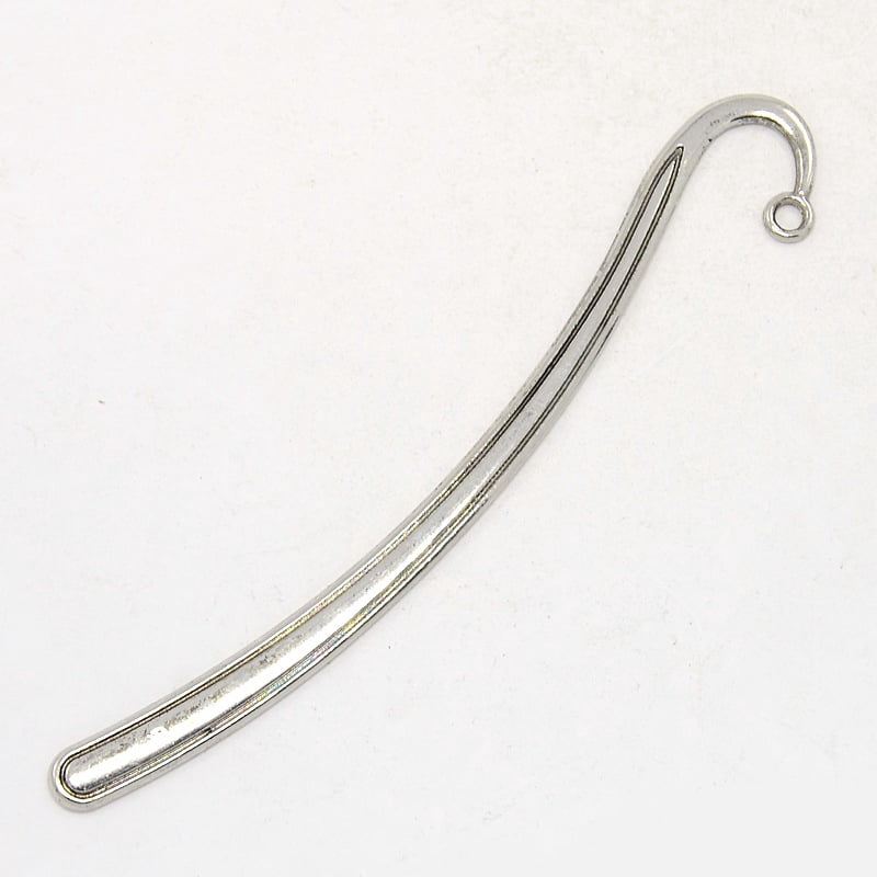 Tibetan style Bookmarks Lead Free and Cadmium Free Antique Silver 125x7x2mm Hole: 3mm