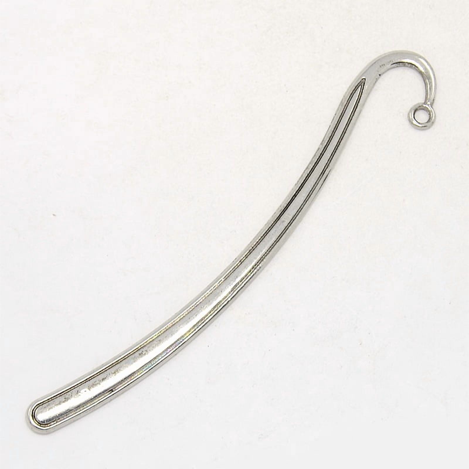 Tibetan style Bookmarks Lead Free and Cadmium Free Silver 125x7x2mm Hole: 3mm
