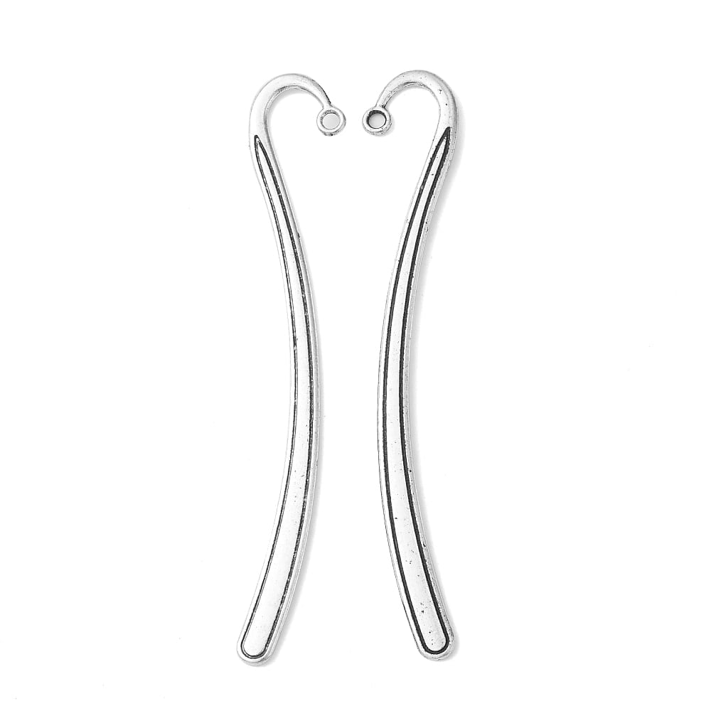 Tibetan style Bookmarks Lead Free and Cadmium Free and Nickel Free Antique Silver 125x7x2mm Hole: 3mm