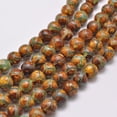 thumbnail image 1 of Tibetan style Turtle Back Pattern dZi Beads Strands Natural Dyed Agate Beads Round Chocolate 10mm Hole: 1.5mm 39pcs/strand 15 inch, 1 of 2