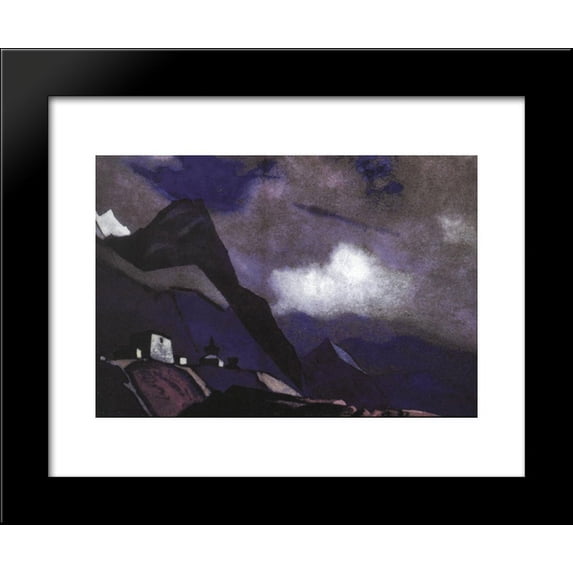 Tibetian dwellings 20x24 Framed Art Print by Nicholas Roerich