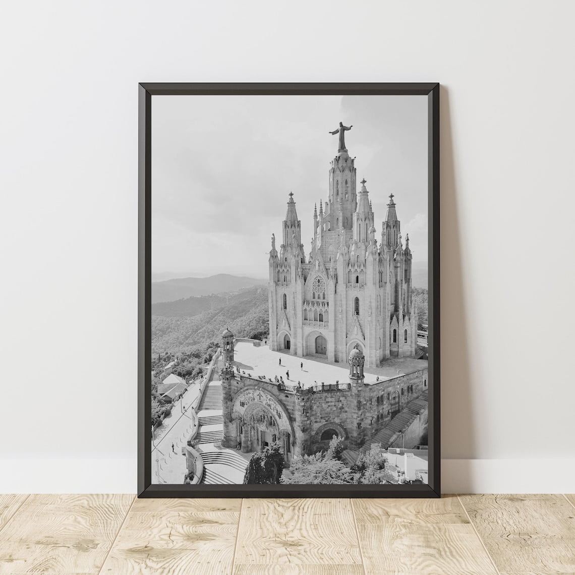 Tibidabo Church Barcelona Wall Art Print, Historic Spanish Architecture ...