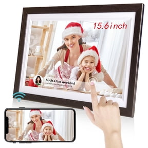 Tibuta Digital Photo Frame 15.6 Inch WiFi Digital Photo Frame with Touchscreen, Gravity Sensing Automatic Rotation, Gravity-Sensing Auto-Rotation, Share Photos and Videos via APP