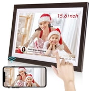 Tibuta Digital Photo Frame 15.6 Inch WiFi Digital Photo Frame with Touchscreen, Gravity Sensing Automatic Rotation, Gravity-Sensing Auto-Rotation, Share Photos and Videos via APP