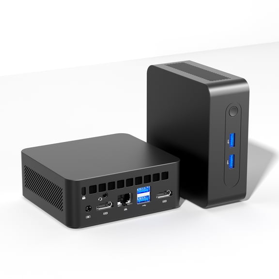 Tibuta Mini Computer Host with Dual HDMI 2.0, Multiple USB 3.0 Ports, RJ45, Audio Output, DC12V Power