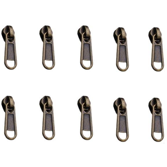 Tibvox 10 Pcs 3# 5# Zippers Repair Kits Single/Double Side Zippers Pullers Zip Slider Easy to Install for Jeans Backpacks