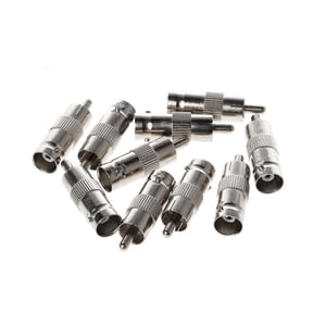 Tibvox 10 Pcs BNC Female Jack to RCA Male Plug Coax Cable Adapters