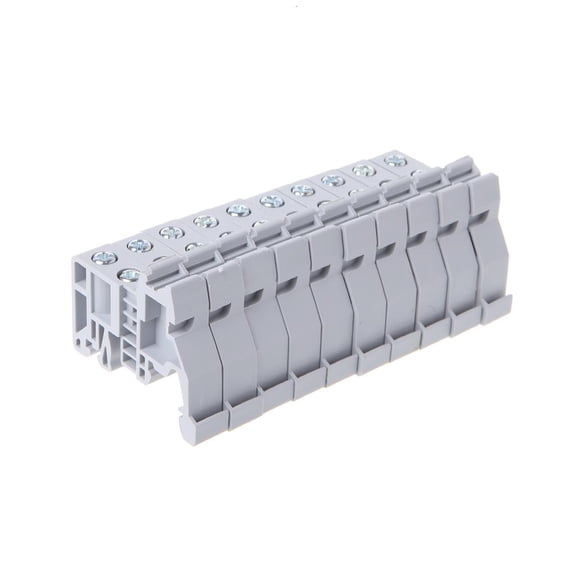 Tibvox 10 Pcs EUK/EUK2 Din Rail Terminal Blocks End Stop Bracket Fire-Retardant Fixed C