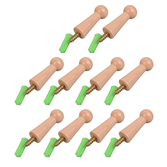 Tibvox 10 Pieces Functional Wood Hook Portable for Most Home Storage Solution