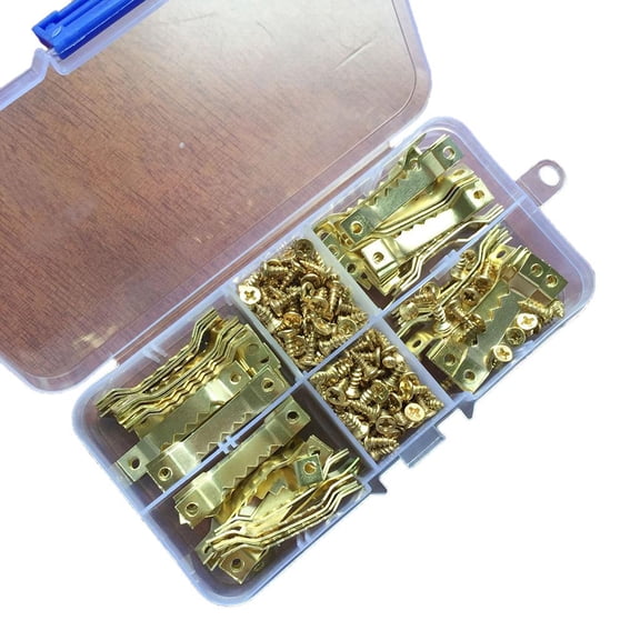 Tibvox 100pcs Single Sided Sawtooth Hanging Picture Photo Frame Hangers Hooks With 200p