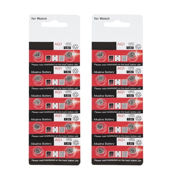 Tibvox 10Pcs/20Pcs AG1/LR621 High Performances Button Batteries for Electronics