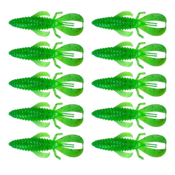 Tibvox 10Pcs Fishing Wacky Baits Plastic Lures Soft Worms Wacky Lures Worms Baits