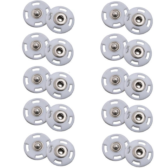 Tibvox 10Pcs Plastic Snap Buttons Fasteners Invisible Sewing Closures For Kids Clothes