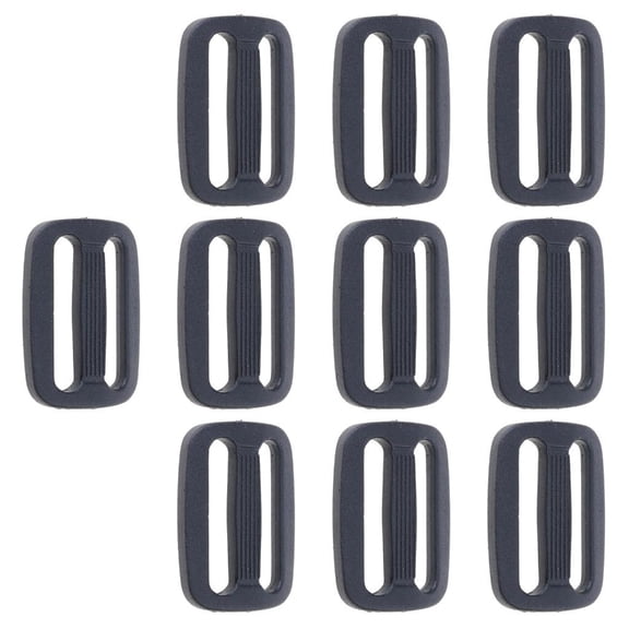 Tibvox 10Pcs Plastic Tri-Glide Slide Buckle Adjustable Webbing Slider for Belt Backpack