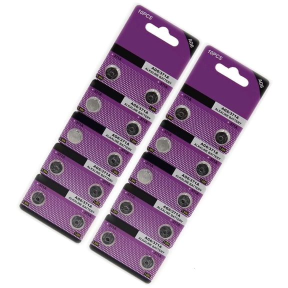 Tibvox 10pcs/20Pcs SR920SW AG6/920/371 Battery Button Coin Cell Batteries Watch Battery