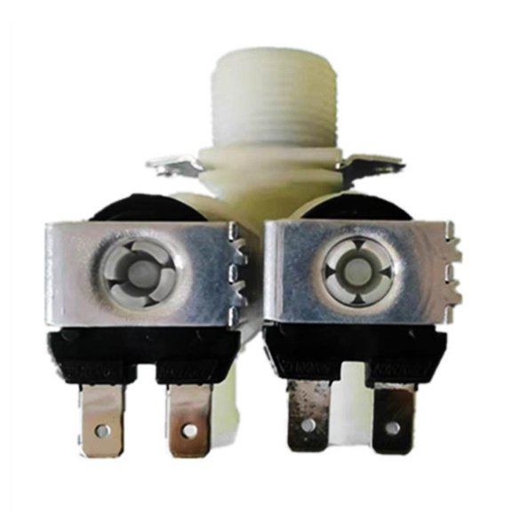 Tibvox 110V/220V/12V/24V One-In Two-Out Normally Closed Water Inlet Solenoid Valves Flow Vlave for Washing Machine Purifier