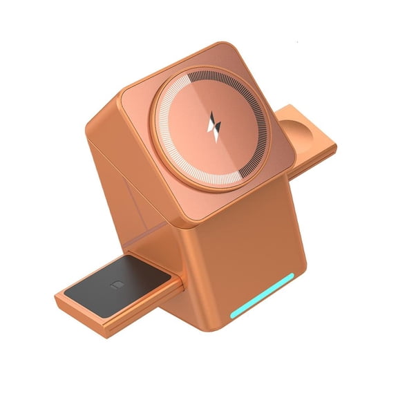 Tibvox 15W Magnetic Wireless Chargers Auto Rotate Stand Suitable for Phones Watches