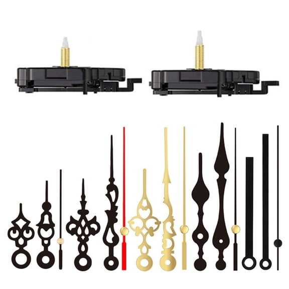 Tibvox 2 Pack Jump Second Quartzs Pendulum Clock Movement with Clock Hands for DIY Wall Clock Projects Wall Clock Replacement