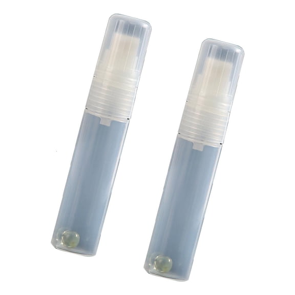Tibvox 2 Pcs 15mm Flat Head Refillable Paint Pen Empty Paint Markers Clear Pen Tube
