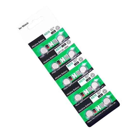 Tibvox 20Piece/10Pieces AG10 LR1130 Watch Battery, Reliability Performances 1.5V Button Cell Batteries for Small Electronics