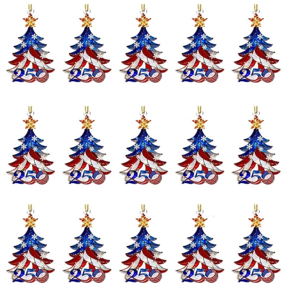 Tibvox 250th Anniversary Ornament Shatterproof Acrylic Christmas Tree Decoration For Home Holiday Party