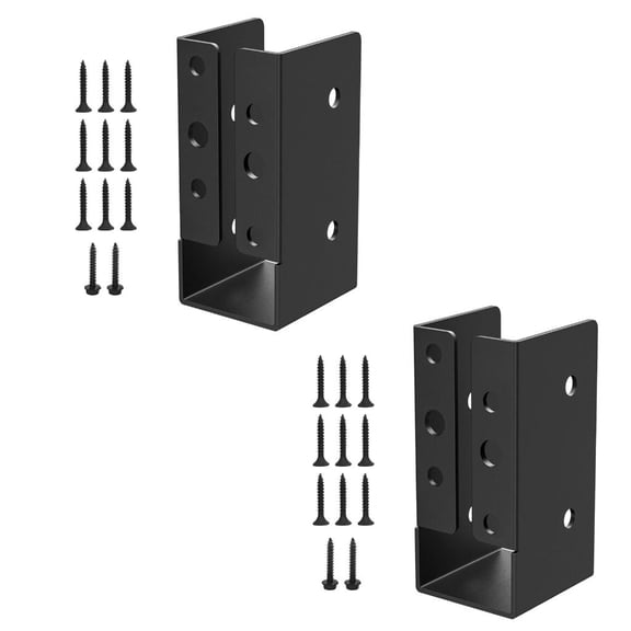 Tibvox 2Pcs Joist Hanger Bracket Light weight Support Beam Bracket Metal Deck Railing Bracket Connector Deck Bracket Hardware