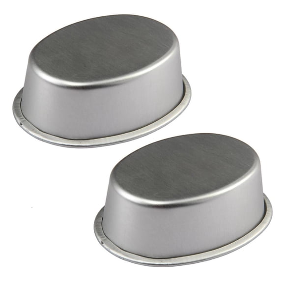 Tibvox 2Pcs Oval Shape Bakings Tray Cheese Cake Tins Aluminum Cheesecakes Tins Moulds