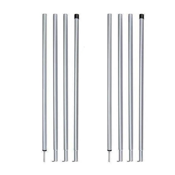 Tibvox 2Pcs Reinforced Iron Outdoor Tent Poles Adjustable Windproof Canopy Support for Camping Beach Hiking Easy Setups