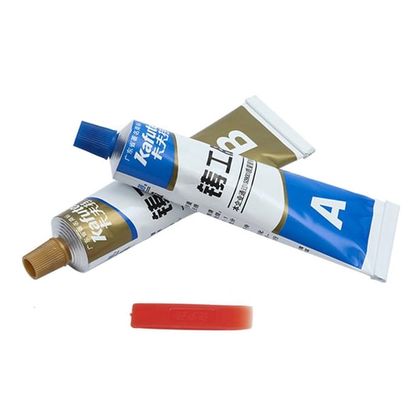 Tibvox 2pcs Industrial AB Glue Strong Adhesive Heat Resistance Cold Weld Metal Repair Casting Paste Quick-drying Sealant