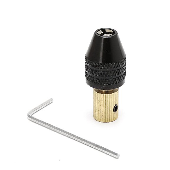 Tibvox 3.17mm Electric Motor Shaft Mini Chuck Fixture Clamp 0.3mm-3.5mm Drill Bit