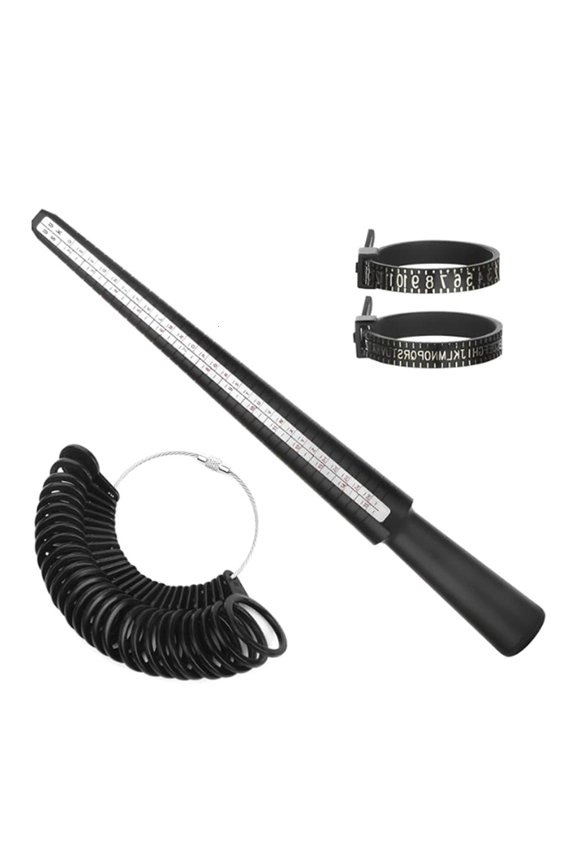 Tibvox 3/4/6/7Pcs Rings Sizer Measuring Tool Set Rings Guage for Rings Measurer Integrated Conical Rings Mandrel Sizer Tool